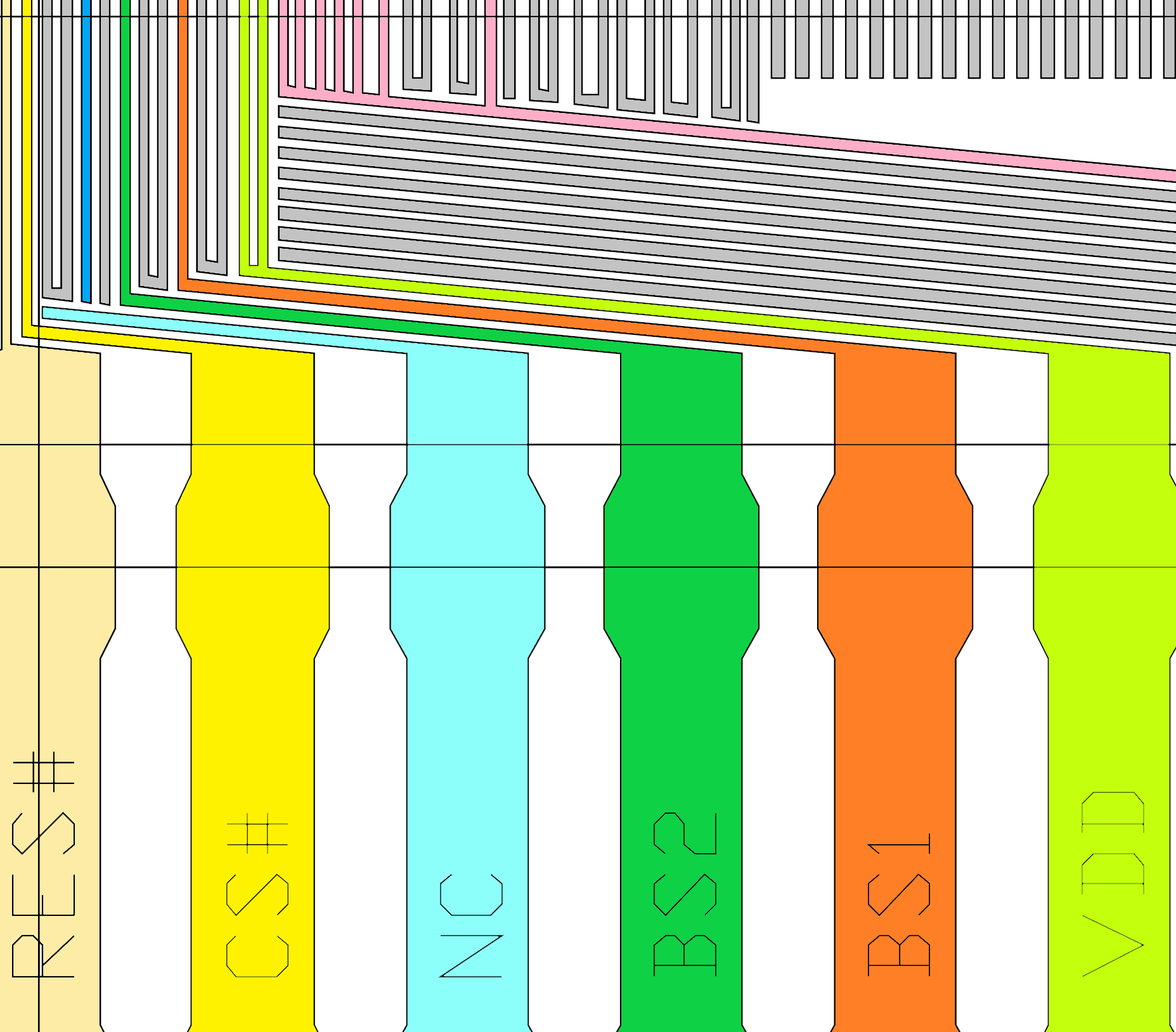 SSD1306 Ribbon Cable Enlarged